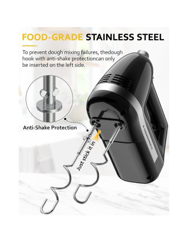 Mezclador de Mano Eléctrico Z-DESDEMONA 300W 5 Velocidades Turbo