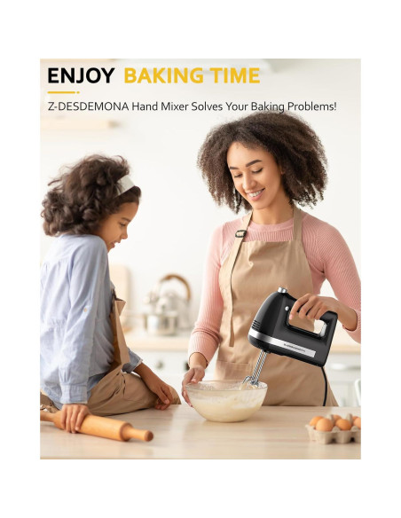 Mezclador de Mano Eléctrico Z-DESDEMONA 300W 5 Velocidades Turbo