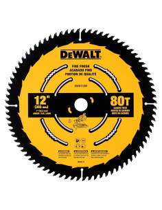 Hoja de Sierra Circular DEWALT 30.48 cm 80T Acabado Fino DWA11280