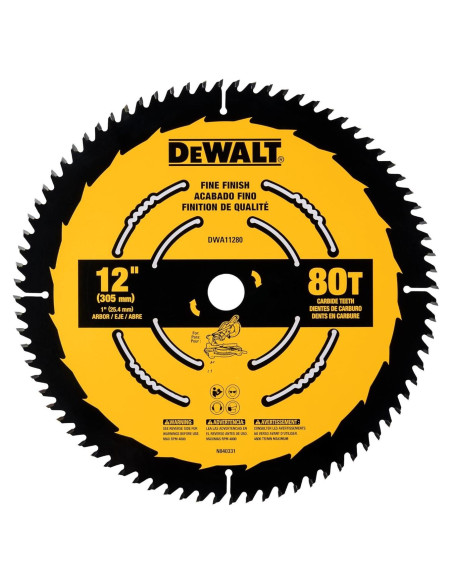 Hoja de Sierra Circular DEWALT 30.48 cm 80T Acabado Fino DWA11280