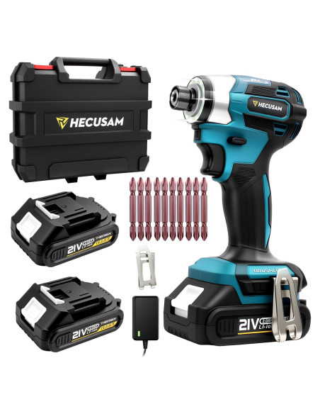 Destornillador de Impacto HECUSAM 350 N.m Inalámbrico 2 Baterías