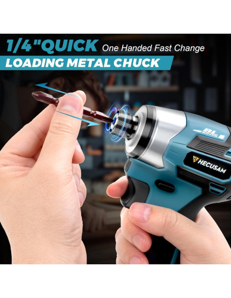 Destornillador de Impacto HECUSAM 350 N.m Inalámbrico 2 Baterías