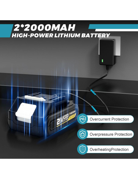 Destornillador de Impacto HECUSAM 350 N.m Inalámbrico 2 Baterías