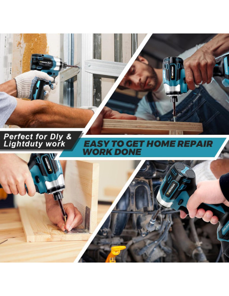 Destornillador de Impacto HECUSAM 350 N.m Inalámbrico 2 Baterías