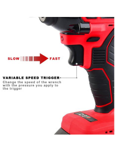 Llave de Impacto Inalámbrica AUTOJARE 20V 380N.m con Accesorios 2