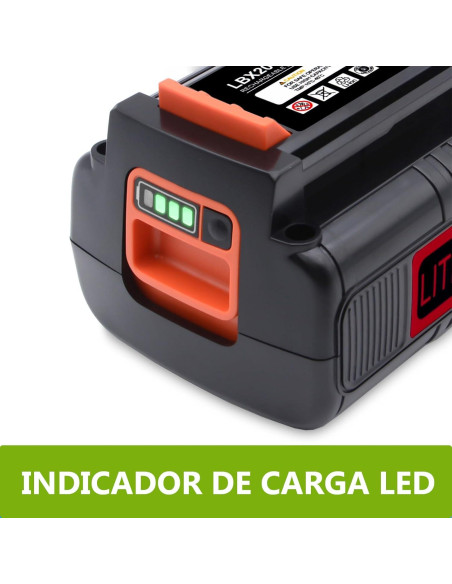 Batería de Reemplazo 40V 2000mAh Black and Decker LBX2040