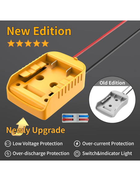 Adaptador de Batería Kzreect 20V con Interruptor y Protección