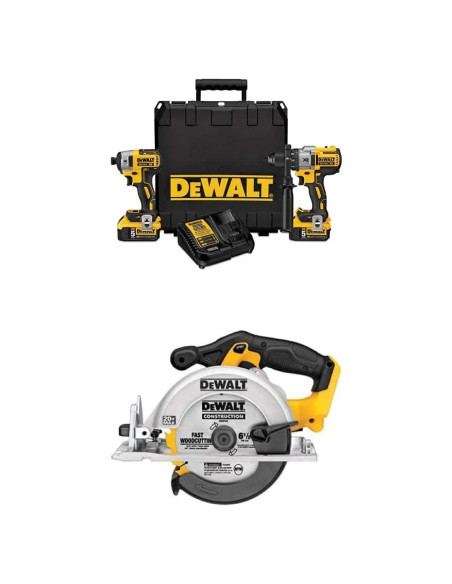Kit Martillo Perforador y Destornillador DEWALT 20V 5.0 Ah