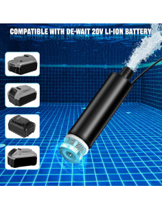 Bomba de Agua Portátil OGJUNX 500GPH para Batería Dewalt 20V 2