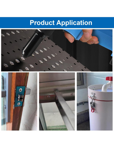 Kit de Remaches de Acero Inoxidable 304 - 110 Piezas 7 Tamaños