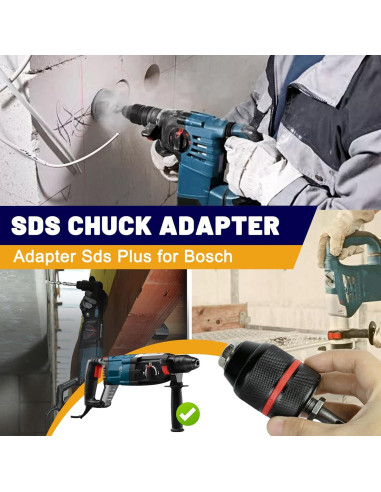 Mandril Sin Llave 3 Garras Bosch 1/2" SDS Plus - Perforación