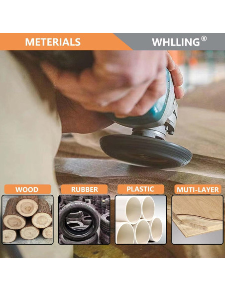 Juego de Discos de Tallado WHLLING 4 Piezas para Amoladora 10cm