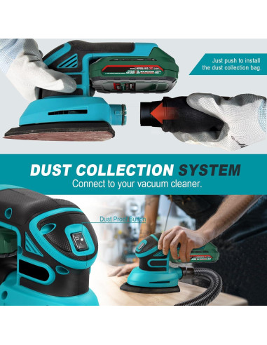 Lijadora Detallada Inalámbrica Mayoki 20V 1.9A con Batería