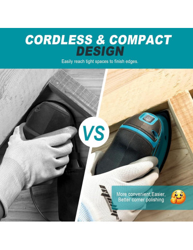 Lijadora Detallada Inalámbrica Mayoki 20V 1.9A con Batería