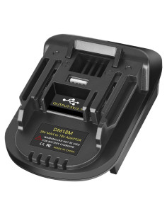 Adaptador de Batería KUNLUN DM18M para Makita 18V con USB
