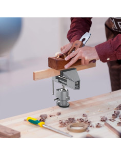 Morsa de Mesa ZTUKOMN 2 en 1 Rotación 360 Aluminio 7.62 cm 2