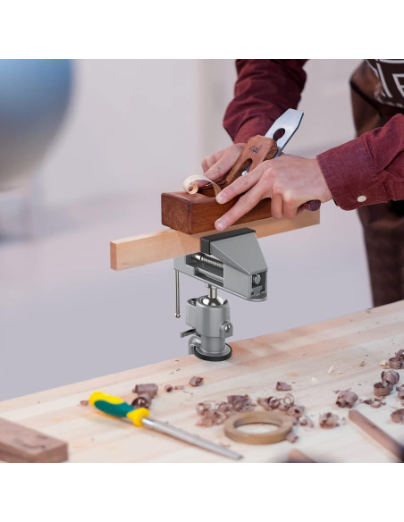 Morsa de Mesa ZTUKOMN 2 en 1 Rotación 360 Aluminio 7.62 cm