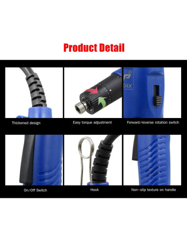 Destornillador Eléctrico VISLONE 110V Ajustable 0.25"