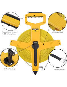 Cinta Métrica de Fibra de Vidrio HORGARSWE 100m 1/2" Doble Escala 2