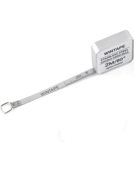 Cinta Métrica Cuadrada Retráctil VAXATO 2m Doble Cara Nylon