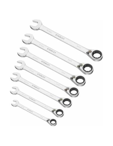 Juego de llaves combinadas con trinquete Stanley 1-17-375 - 7 piezas