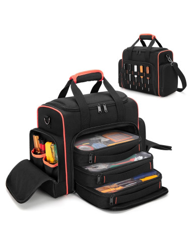 Bolsa de Herramientas Marscamd con 3 Estuches Removibles Negra