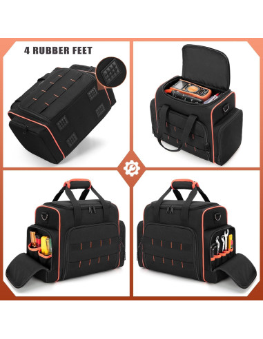 Bolsa de Herramientas Marscamd con 3 Estuches Removibles Negra