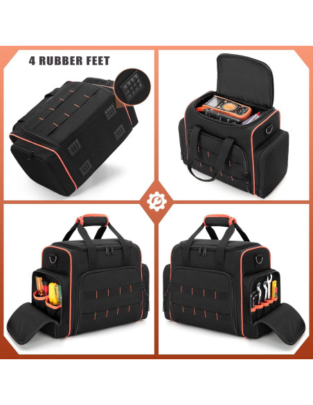 Bolsa de Herramientas Marscamd con 3 Estuches Removibles Negra