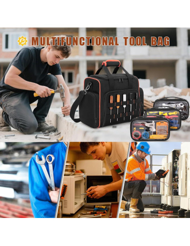 Bolsa de Herramientas Marscamd con 3 Estuches Removibles Negra