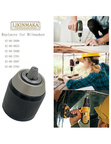 Chuck Sin Llave 1/2" Linkinmaka 42-66-2608 para Milwaukee