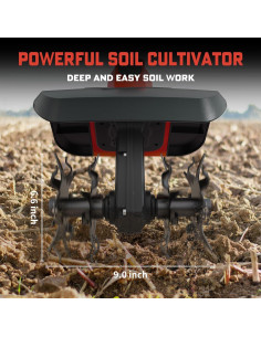 Cultivador Eléctrico Inalámbrico NAOKEV 18V 300W 360RPM 2