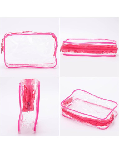 10 Bolsas Cosméticas Transparentes Tbestmax Portátiles 19x10 cm