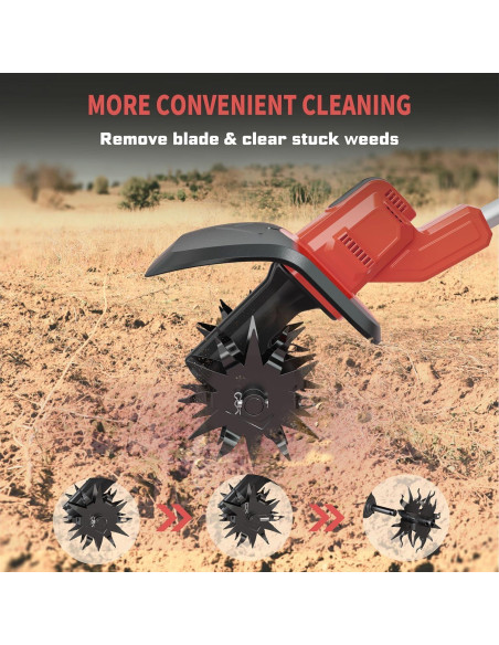 Cultivador Eléctrico Inalámbrico NAOKEV 18V 300W 360RPM