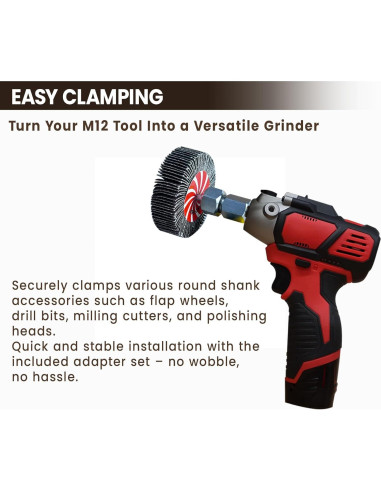 Adaptador de Mandril M9 para Pulidores Milwaukee M12 - 2 Mandriles