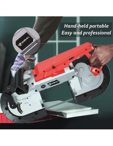 Sierra de Banda Portátil Anbull R2103 1100W con Luz LED