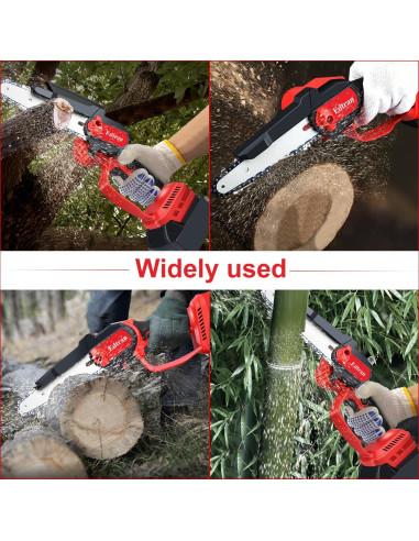 Mini Motosierra Eléctrica Inalámbrica Edtran 18V 6" con Cadena