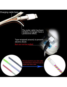 Protector de Cable Rancco 5 Piezas 140cm Multicolor 2