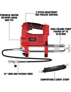 Pistola de Grasa Mellif 10,000 PSI 14 oz Compatible Milwaukee 2