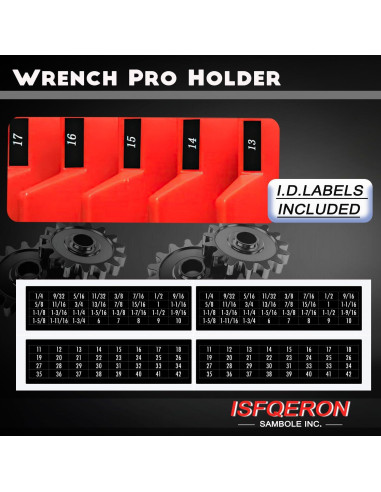 Juego de Organizadores de Llaves Magnéticas ISFQERON 46PC Rojo