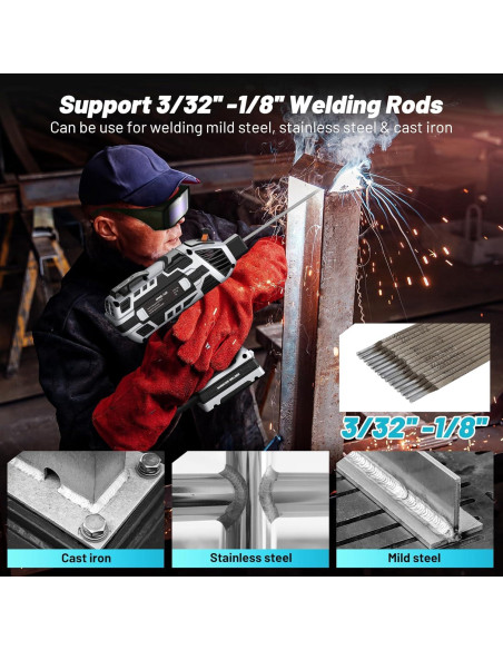 Máquina de Soldadura Portátil Faiuot 110V 20-120Amp con Gafas