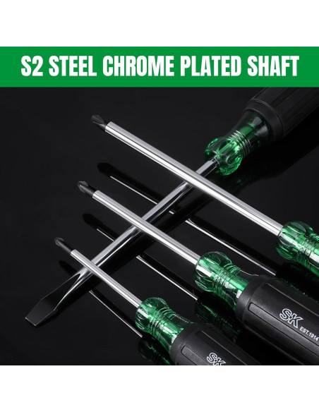 Juego de Destornilladores SK de 6 Piezas Acero S2 SureGrip