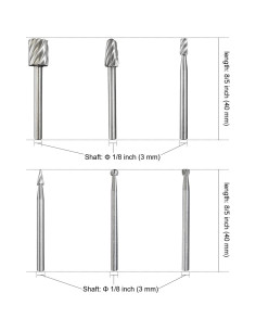 Juego de 30 brocas rotativas de tungsteno EAEDMY 3 mm para tallado 2