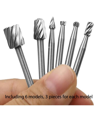 Juego de 30 brocas rotativas de tungsteno EAEDMY 3 mm para tallado