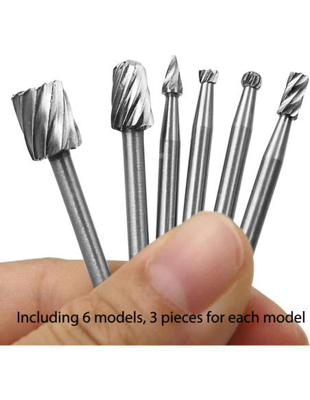 Juego de 30 brocas rotativas de tungsteno EAEDMY 3 mm para tallado