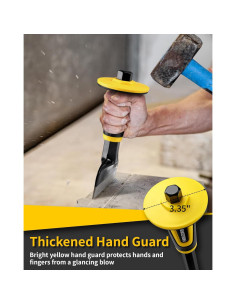 Cincel de mampostería Firecore 10 cm con protección de mano 2