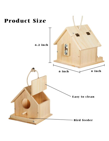 Kit de Casa para Aves de Madera DIY Dejila 15.24x16.51cm