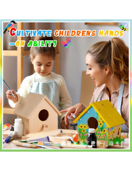 Kit de Casa para Aves de Madera DIY Dejila 15.24x16.51cm Kit de Casa para Aves de Madera DIY Dejila 15.24x16.51cm