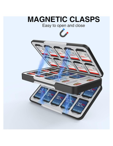 Funda Portátil HEIYING para 40 Tarjetas SD y Micro SD - Negra