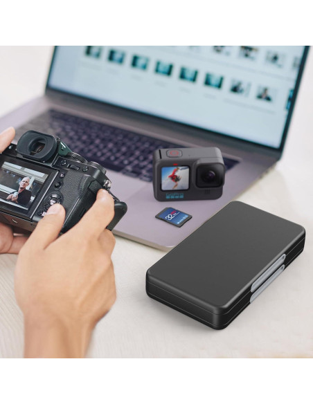 Funda Portátil HEIYING para 40 Tarjetas SD y Micro SD - Negra