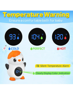 Termómetro de Baño para Bebés SODWEF Pingüino, Impermeable 2